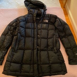 The north face black down coat